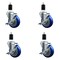 Service Caster 4'' SS Blue Poly Swivel 1-1/2'' Expanding Stem Caster Set with Brake, 4PK SCC-SSEX20S414-PPUB-BLUE-TLB-112-4 - alternate 1